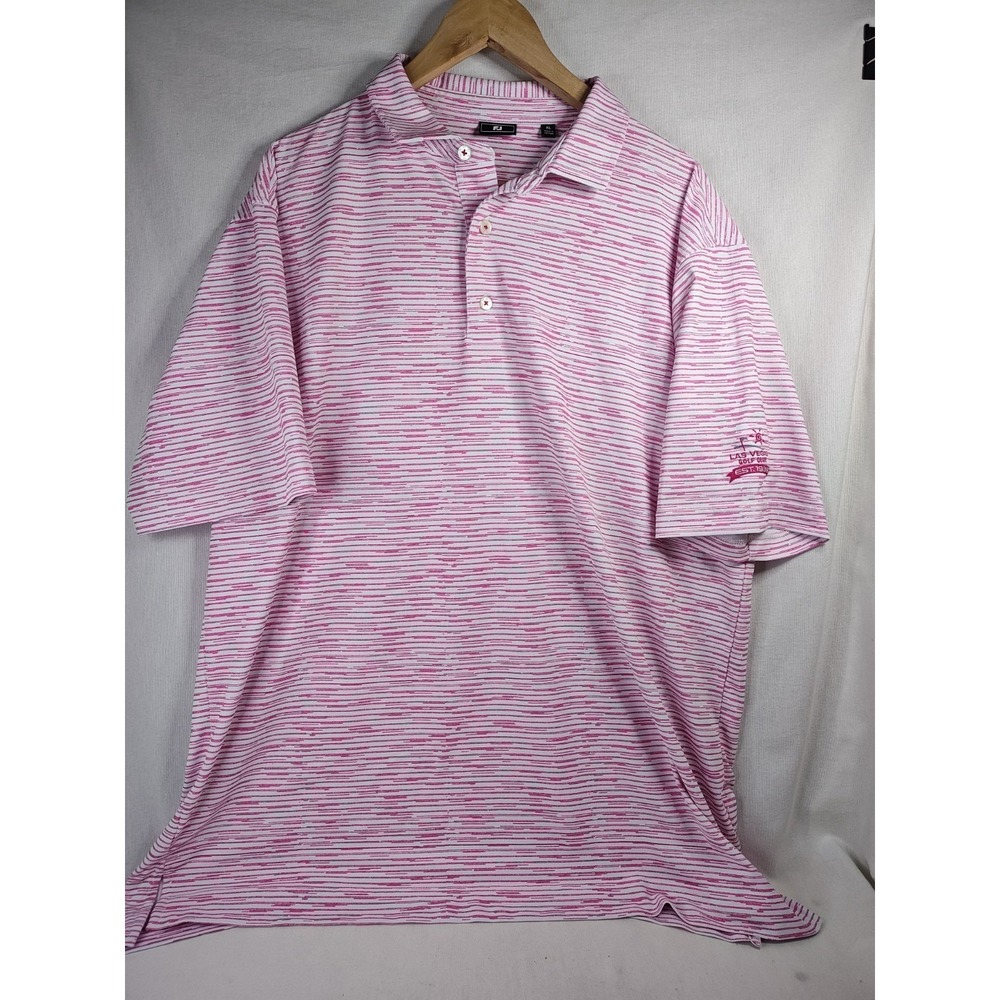 FootJoy FJ Polo Mens XL Pink Golf Short Sleeve Performance Las Vegas Golf Club